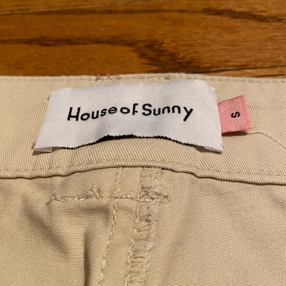 House of Sunny Beige Cargo Biker Pant - Picture 5 of 5